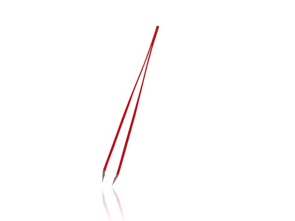 Tweezers Classic Red with glitter