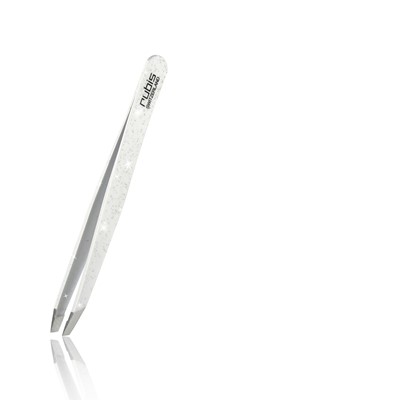 Tweezers Classic White with glitter