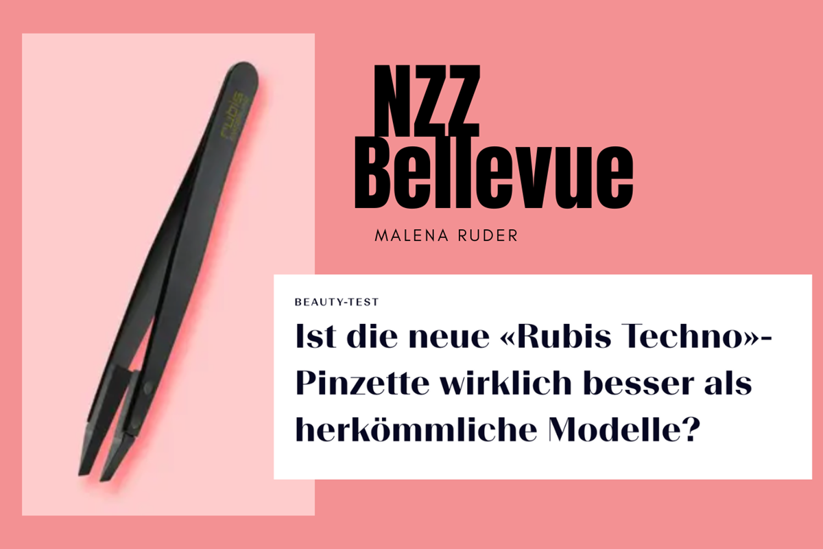 Die NZZ Bellevue fragt sich: "Ist die neue «Rubis Techno»-Pinzette wirklich besser als herkömmliche Modelle?"
